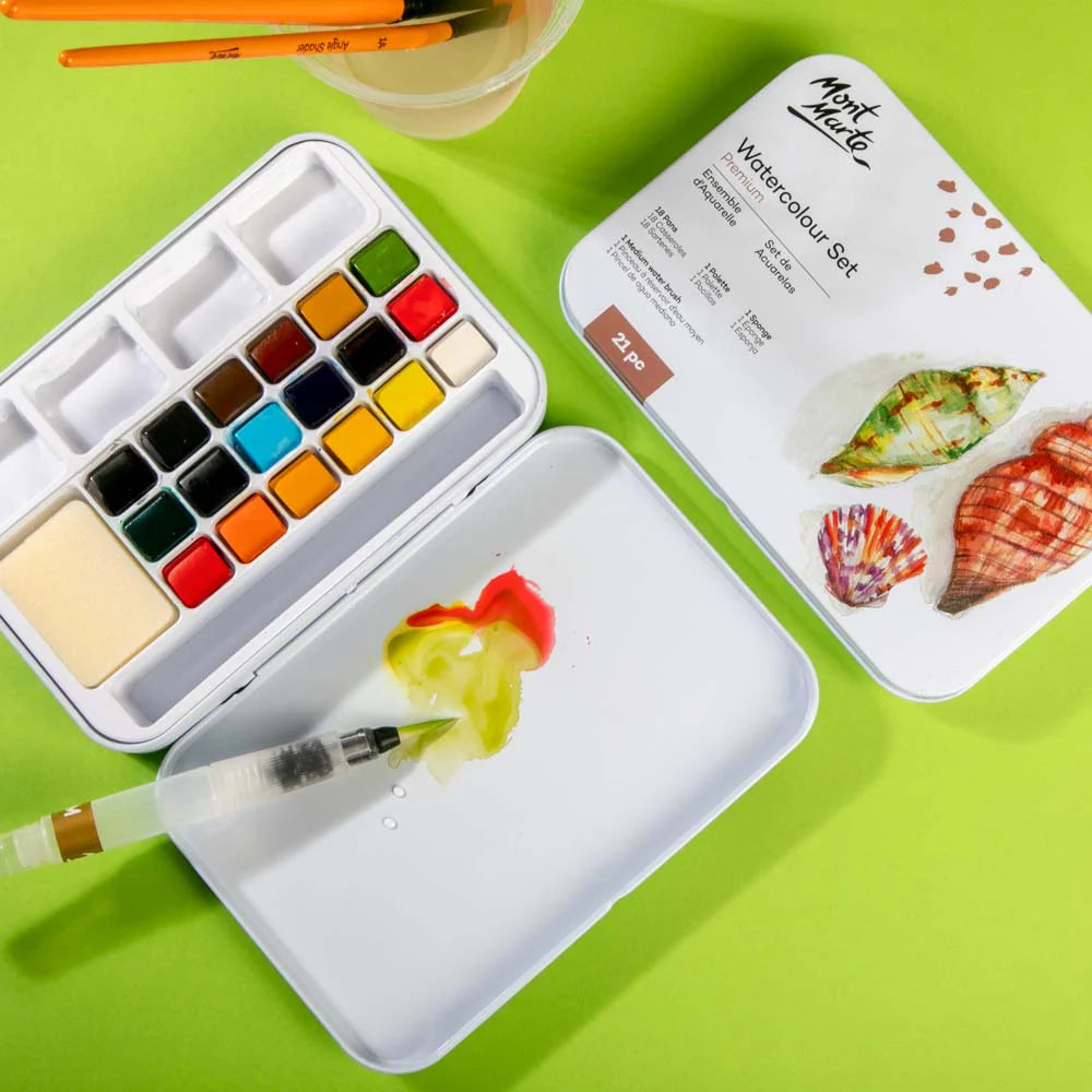 Mont Marte Watercolour Set - Premium (21 pcs)