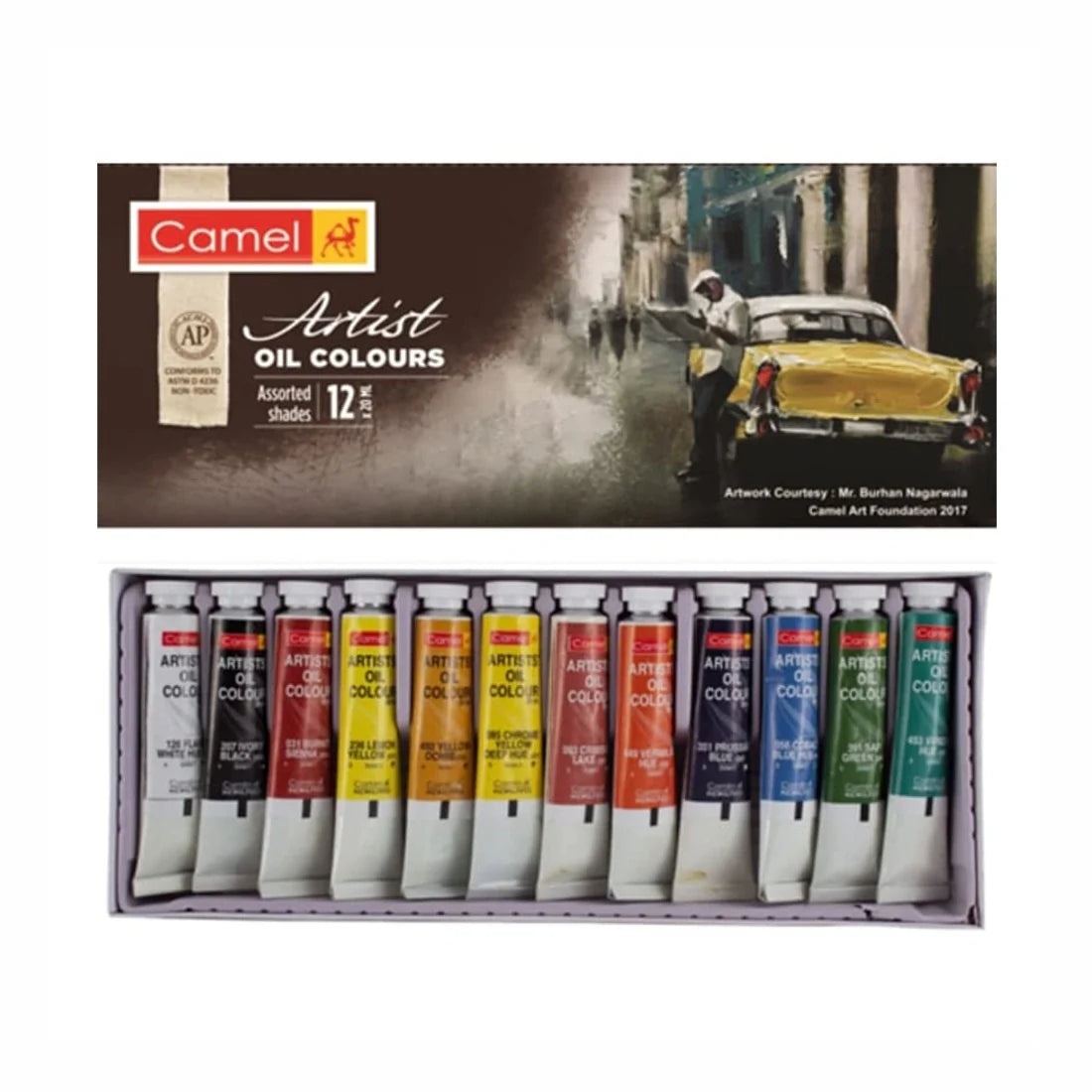 Camel Artist Oil Colours - 12 Shades (20 ml)