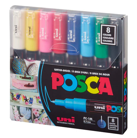 POSCA Paint Marker Set (8 Colors, PC-1M)