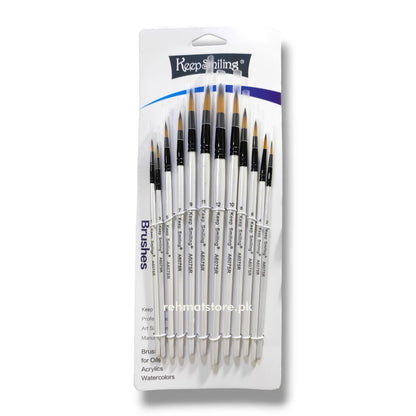 Keep Smiling Professional Round Brushes (12 Brushes)