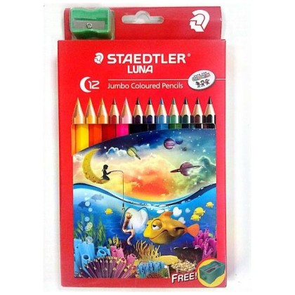 Staedtler 139 Luna Jumbo 12-Colouring Pencils - Assorted (box/12pcs)