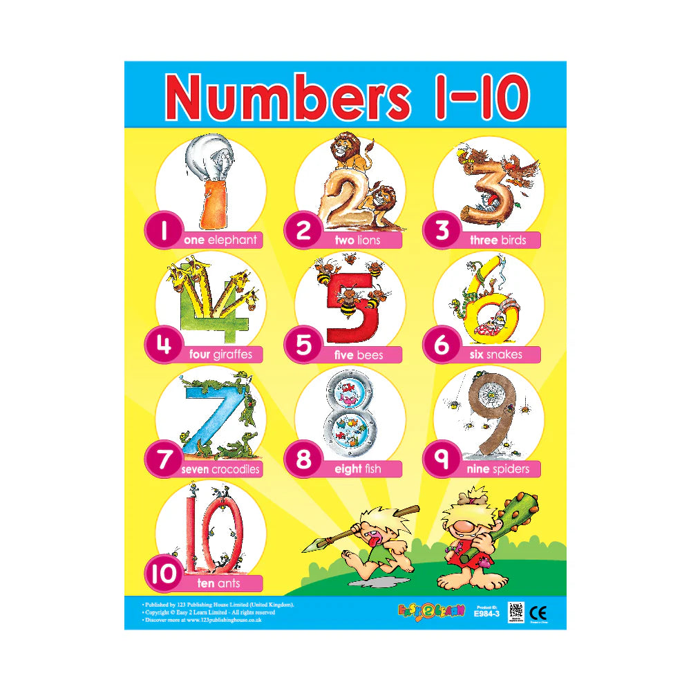 CHART BOARD ( NUMBERS 1-10 )