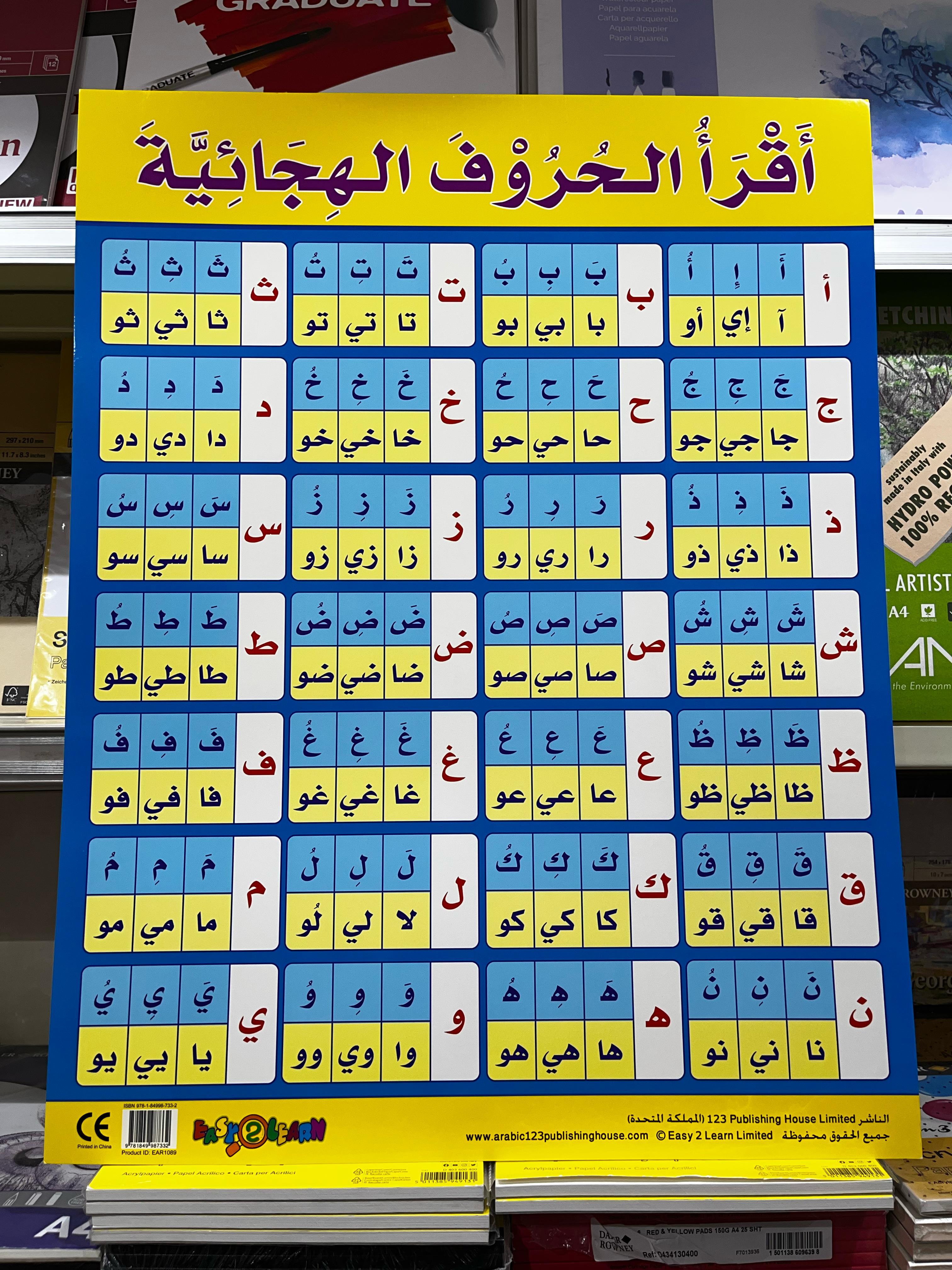 ARABIC CHART BOARD ID ( EAR 1089 )