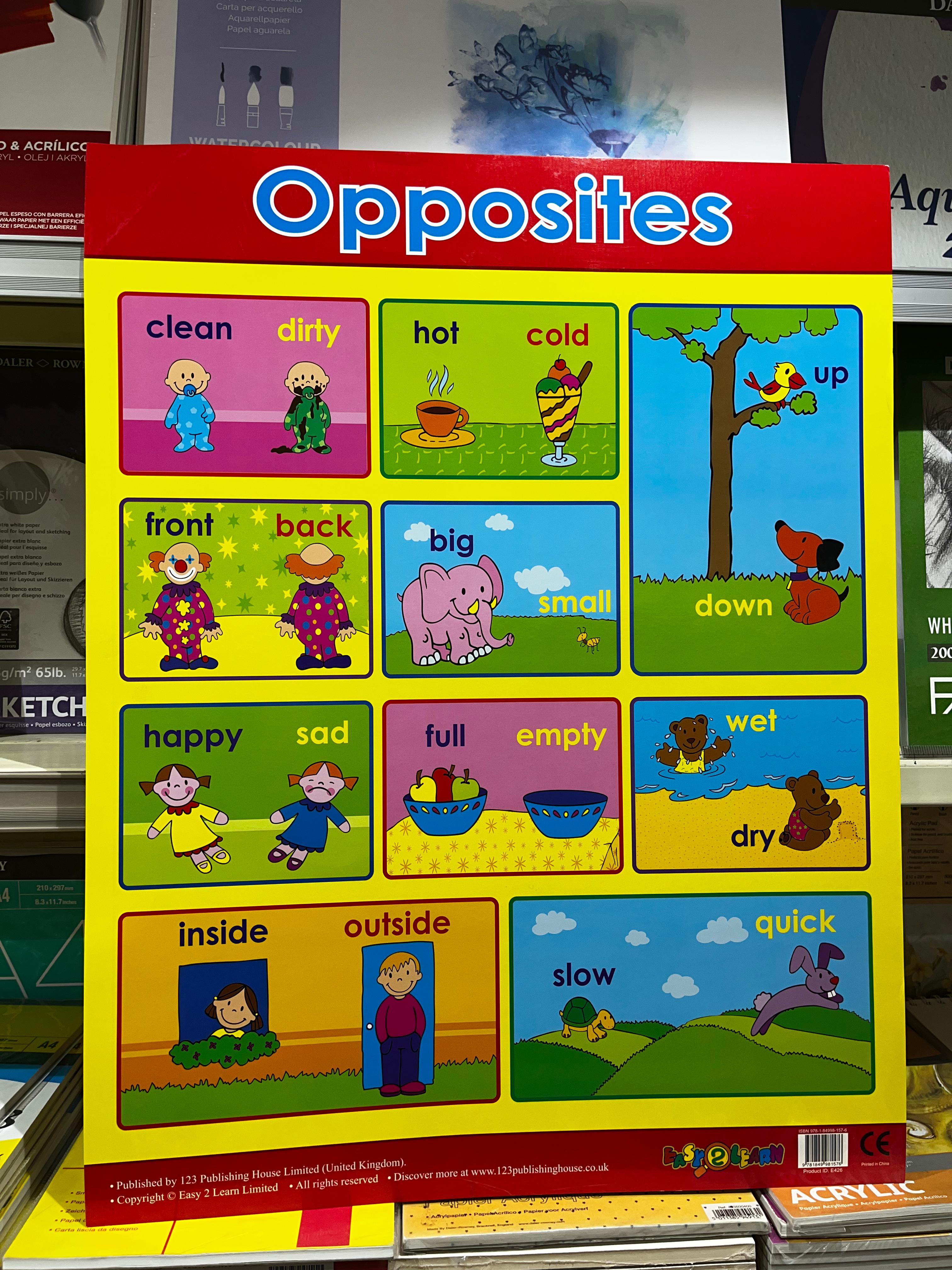ENGLISH CHART BOARD - OPPOSITES ID (E426)