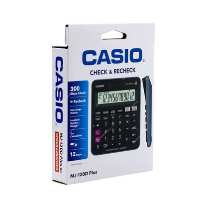 MJ-120D PLUS CALCULATOR ( BRAND CASIO ) 12 DIGIT BLACK