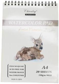 WATERCOLOR PAD ( BRAND CHIVALRY ) ARTIST MATERIAL A4 SIZE  20SHEETS