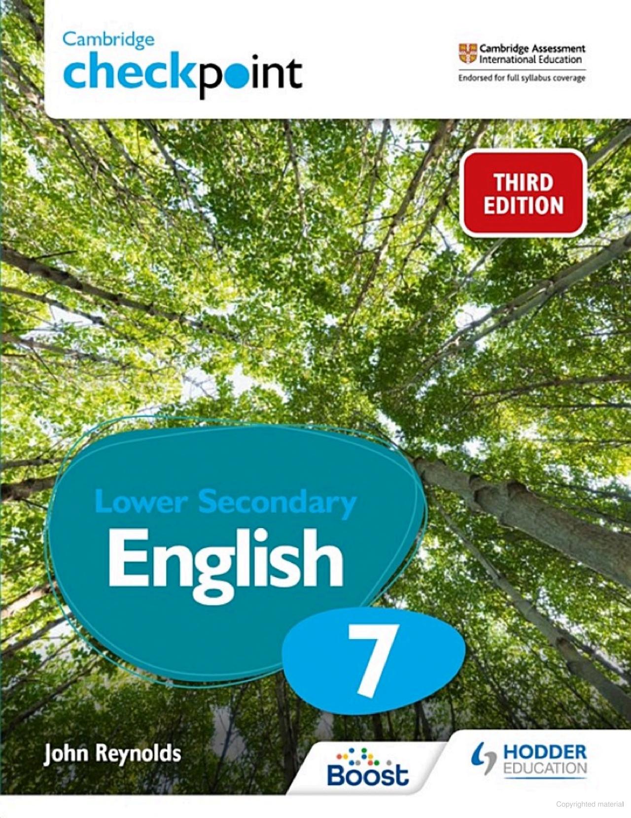 Cambridge Checkpoint Lower Secondary English Stage 7 Student's Book Third Edition