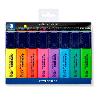 TEXTSURFER CLASSIC HIGHLIGHTER ( BRAND STAEDTLER ) 8 COLORS
