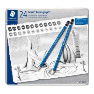 ® Mars Lumograph 100 G24 Drawing / Sketching Pencil 24 Set