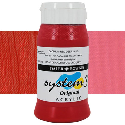 SYSTEM 3 ACRYLIC PAINT 500ML ( BRAND DALER ROWNEY )