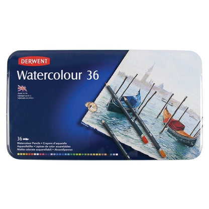 Derwent 36 Watercolour Pencils Tin