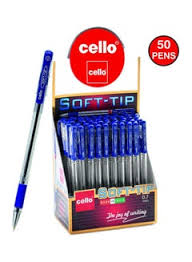 50-Piece Ball Pen Soft-Tip Set Blue