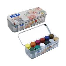 ACRYLIC COLORS 12shades X 15ml INCLUDES GOLD AND SILVER  ( BRAND DOMS )