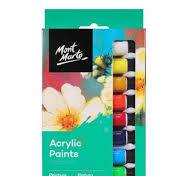 ACRYLIC PAINTS 12pc X 12ml ( BRAND MONT MARTE )