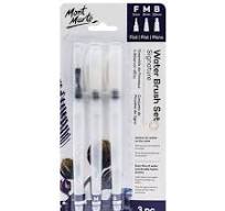 SIGNATURE WATERBRUSH SET FLAT FINE / MEDIUM / BROAD 3pcs ( BRAND MONT MARTE )