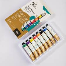 WATER MIXABLE OIL PAINT SET OF 8 in 18ML ( BRAND MONT MARTE )