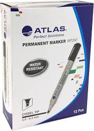 PERMANENT WHITEBOARD MARKER ( BRAND ATLAS ) 12 PCS