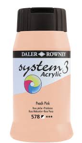SYSTEM 3 ACRYLIC PAINT 500ML ( BRAND DALER ROWNEY )