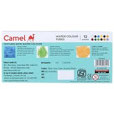 WATER COLOR PAINT 12shades X 5ml  ( BRAND CAMEL )
