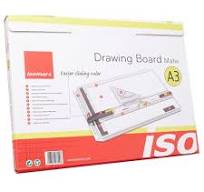 A3 DRAWING BOARD WITH TRIANGLE SCALES ( BRAND ISOMARS )