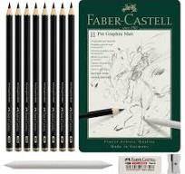 SKETCH PENCIL ( BRAND FABER CASTELL ) 11 PITT GRAPHITE MATT