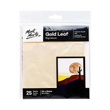 IMITATION GOLD LEAF 14X14 25sheets ( BRAND MONT MARTE )