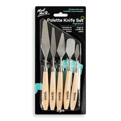 STAINLESS PALETTE KNIFE ( BRAND MONT MARTE ) SET OF 5