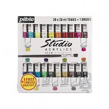 ACRYLIC COLORS HIGH VISCOSITY 20colors 20ml  ( BRAND PEBEO STUDIO )