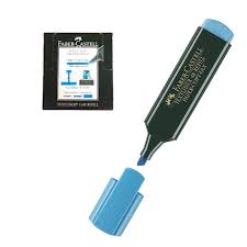 TEXTRLINER HIGHLIGHTER ( BRAND FABER CASTELL ) 10PCS BLUE COLOR