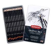 SKETCH PENCIL ( BRAND DERWENT ) GRAPHIC 9B-H SET OF 12