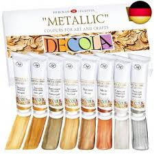 ACRYLIC PAINT METALLIC 8tubes ( BRAND DECOLA )