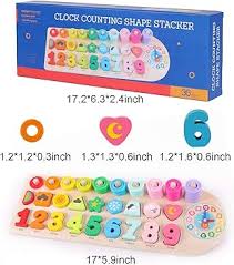 CLOCK COUNTING SHAPE STACKER