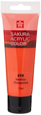 ACRYLIC COLOR ( BRAND SAKURA )  75ML TUBE