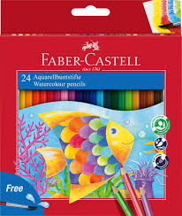 WATERCOLOR PENCIL 24color  AQUARELLBUNSTIFTE ( BRAND FABER CASTELL )