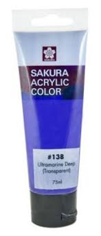 ACRYLIC COLOR ( BRAND SAKURA )  75ML TUBE