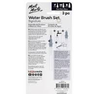 SIGNATURE WATERBRUSH SET FLAT FINE / MEDIUM / BROAD 3pcs ( BRAND MONT MARTE )