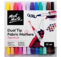 DUAL TIP FABRIC MARKERS ( BRAND MONT MARTE )