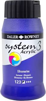 SYSTEM 3 ACRYLIC PAINT 500ML ( BRAND DALER ROWNEY )