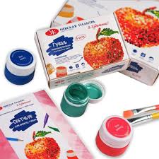 PEARL GOUACHE PAINTS 6colors ( MADE IN RUSSIA )