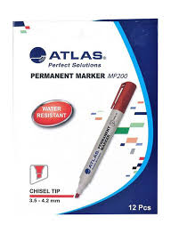 PERMANENT WHITEBOARD MARKER ( BRAND ATLAS ) 12 PCS