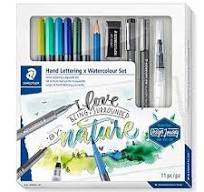 HAND LETTERING AND WATERCOLOR SET OF 11PCS ( BRAND STAEDTLER )