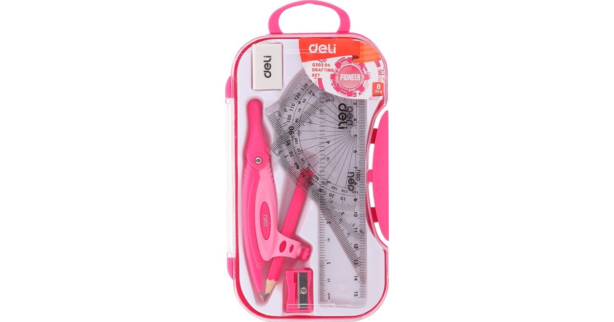 Deli Pioneer Drafting Set (Pink)