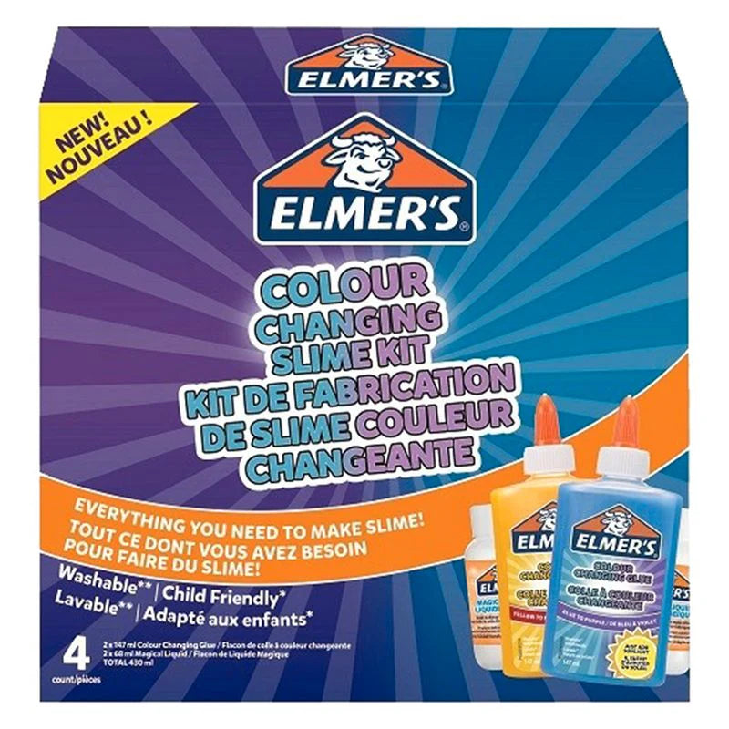 Elmer's Color Change Slime Adhesive Kit Multicolor