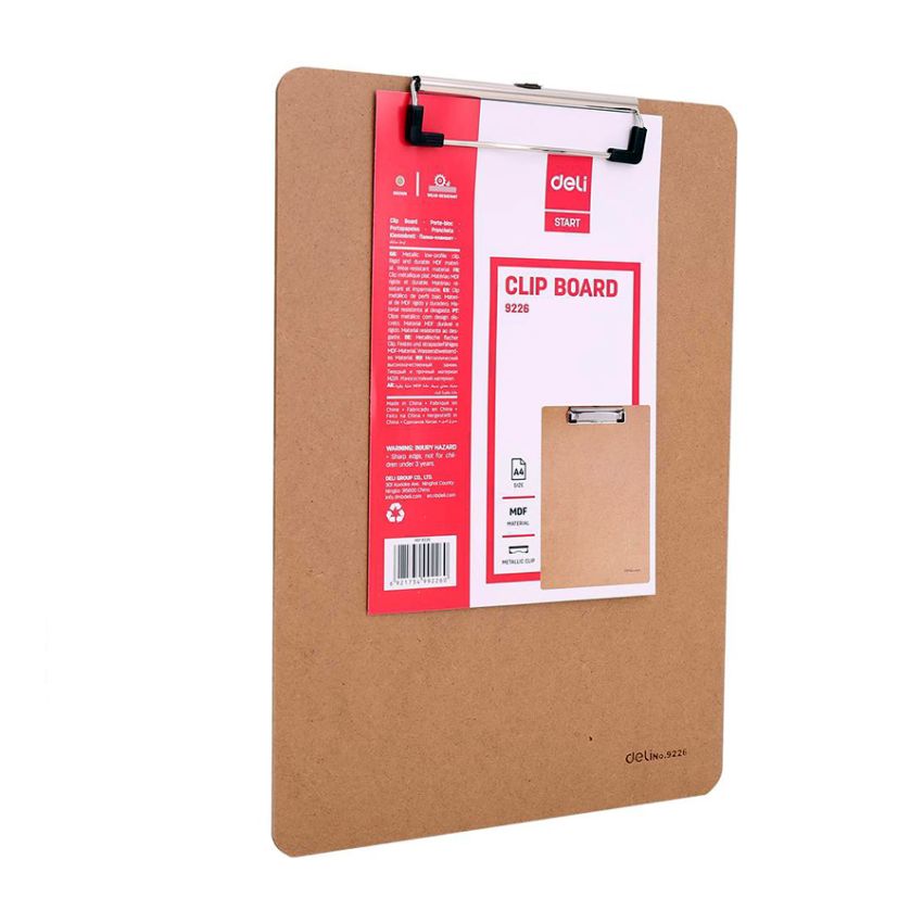 CLIP BOARD ( BRAND DELI ) A4 SIZE