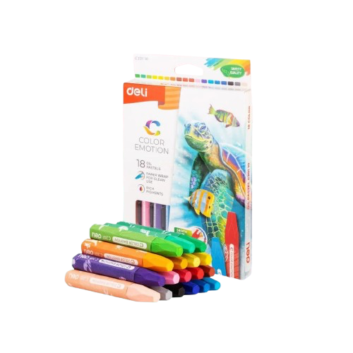 Deli Color Emotion Oil Pastels (18 Colors)