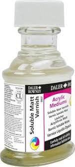 ACRYLIC MEDIUM SOLUBLE MATT VARNISH ( BRAND DALER ROWNEY ) 75ML