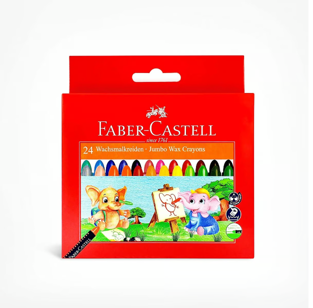 Faber-Castell Jumbo Wax Crayons - 24 Colors