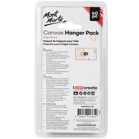 D-RING CANVAS HANGER PACK LIGHT WEIGHT 40PCS ( BRAND MONT MARTE )