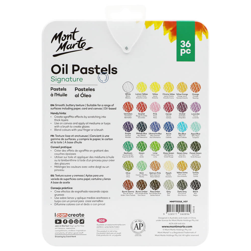OIL PASTEL - ( BRAND MONT MARTE ) 36PCS