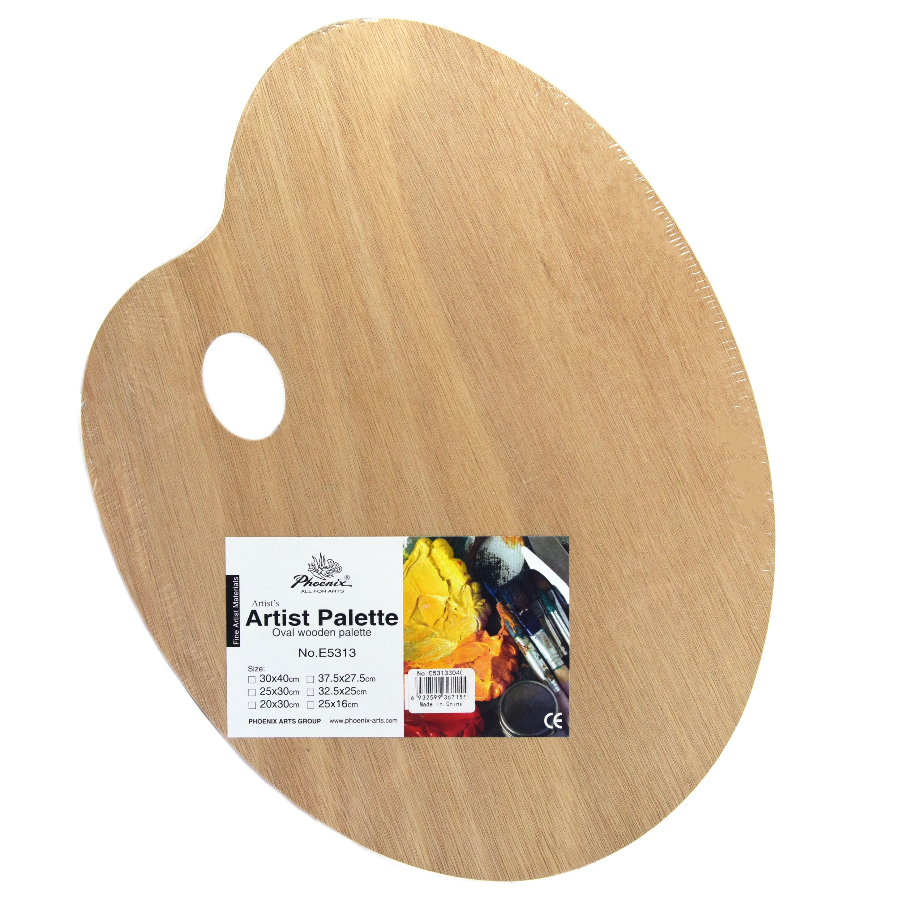 Phoenix Oval Wooden Artist Palette